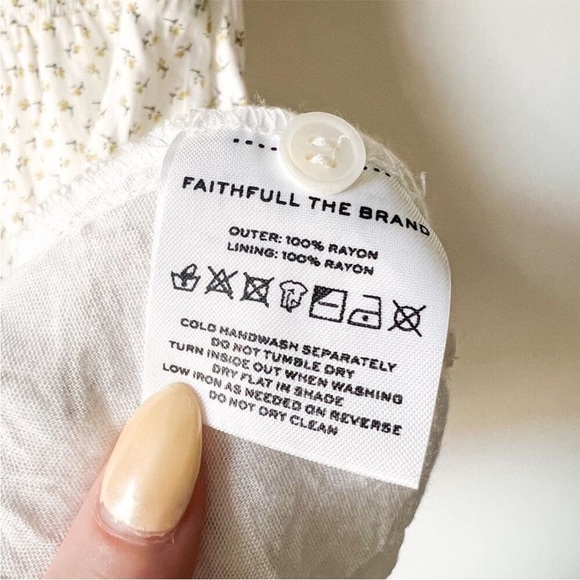 NWOT FAITHFULL THE BRAND Dulcia Smocked Bodice Mini Dress Size 4 - Picture 16 of 16